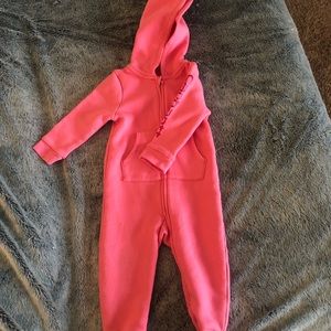 Baby Girl Carhartt fleece hooded coveralls